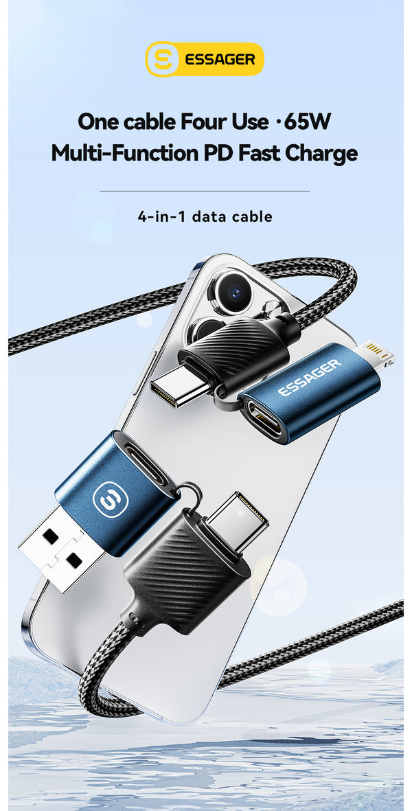 Essager Xinglian 65W 4 in 1 fast charging cable