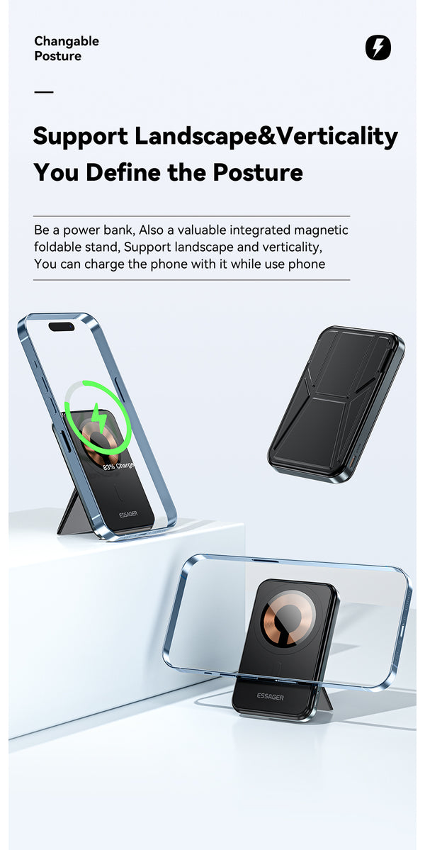 ESSAGER PD 20W 10000mAh  Magnetic Wireless Power Bank
