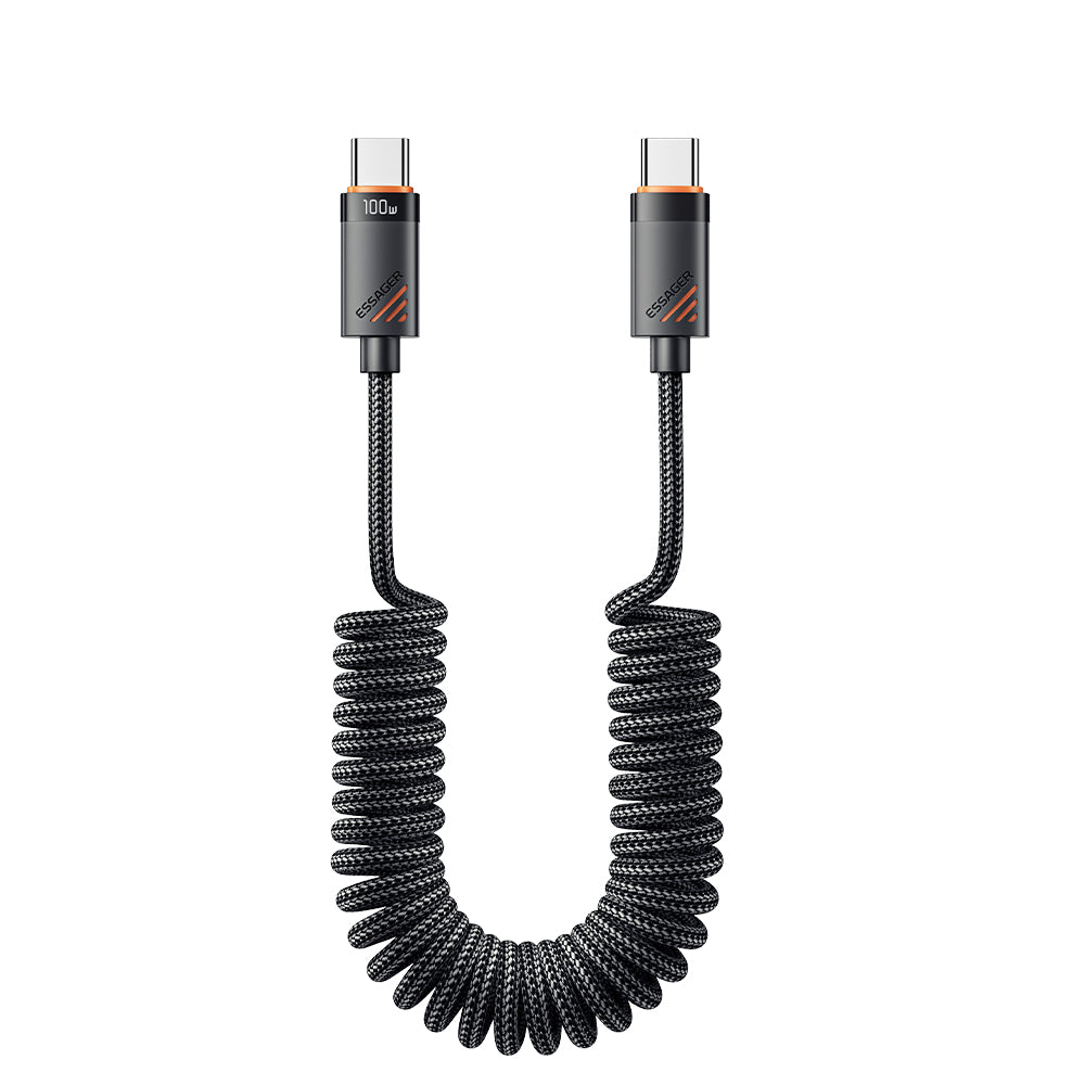 ESSAGER USB-C to USB-C 100W Spring Charging Cable