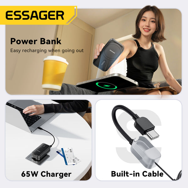 ESSAGER 3-in-1 Universal Travel Adapter