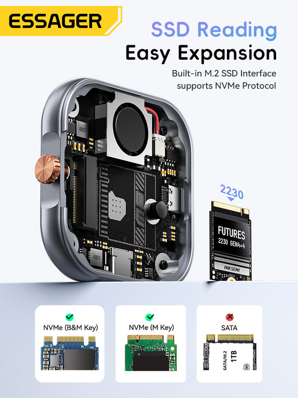 ESSAGER Magnetic Hard Drive Enclosure