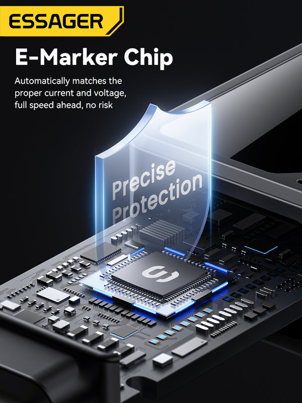 ESSAGER 100W USB-C Charging Cable – With LED Power Display