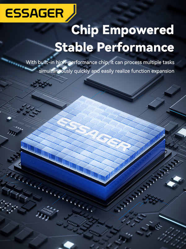 ESSAGER 7-Port USB 3.0 Hub – High-Speed Multiport Adapter