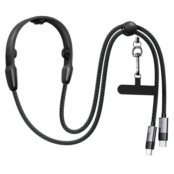 ESSAGER USB-C to USB-C 100W Fast Charging Cable with Massage Grip Design