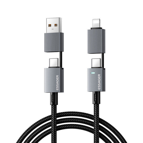 ESSAGER 240W 4-in-1 Fast Charging Cable