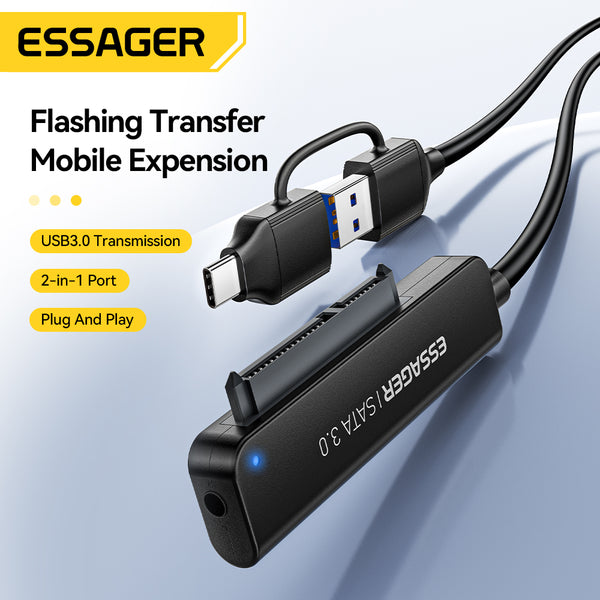 ESSAGER SATA to USB Cable – HDD/SSD Adapter