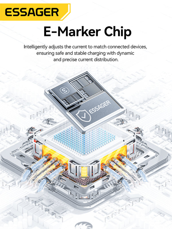 ESSAGER 240W 4-in-1 Fast Charging Cable