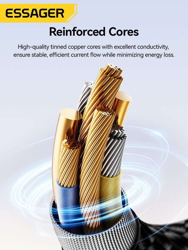 ESSAGER 240W 4-in-1 Fast Charging Cable