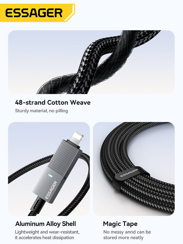 ESSAGER 240W 4-in-1 Fast Charging Cable