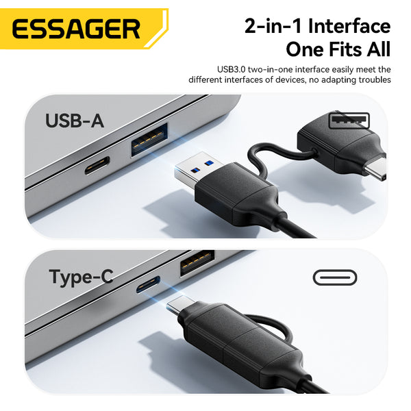 ESSAGER SATA to USB Cable – HDD/SSD Adapter
