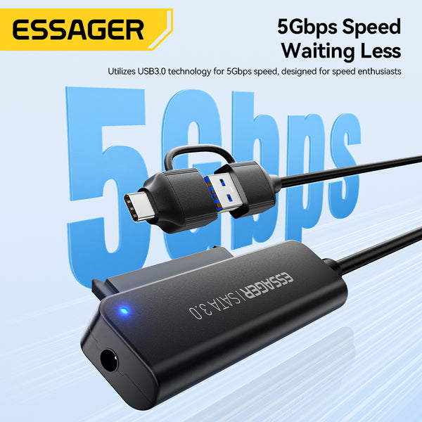 ESSAGER SATA to USB Cable – HDD/SSD Adapter