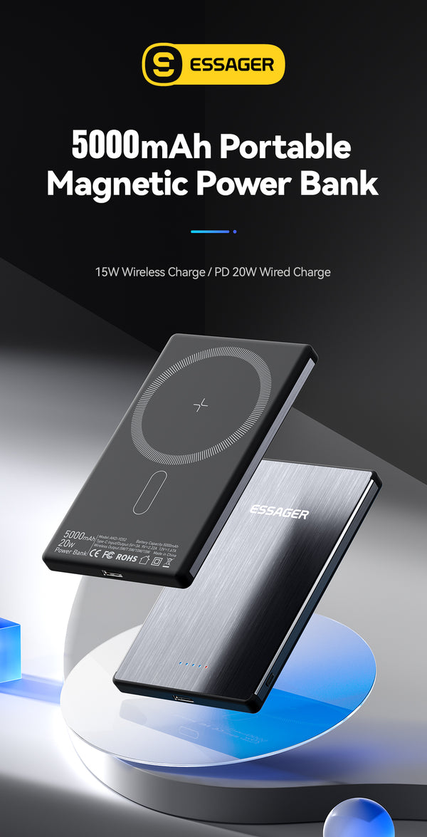 ESSAGER Shangyue PD 20W 5000mAh Magnetic Wireless Power Bank