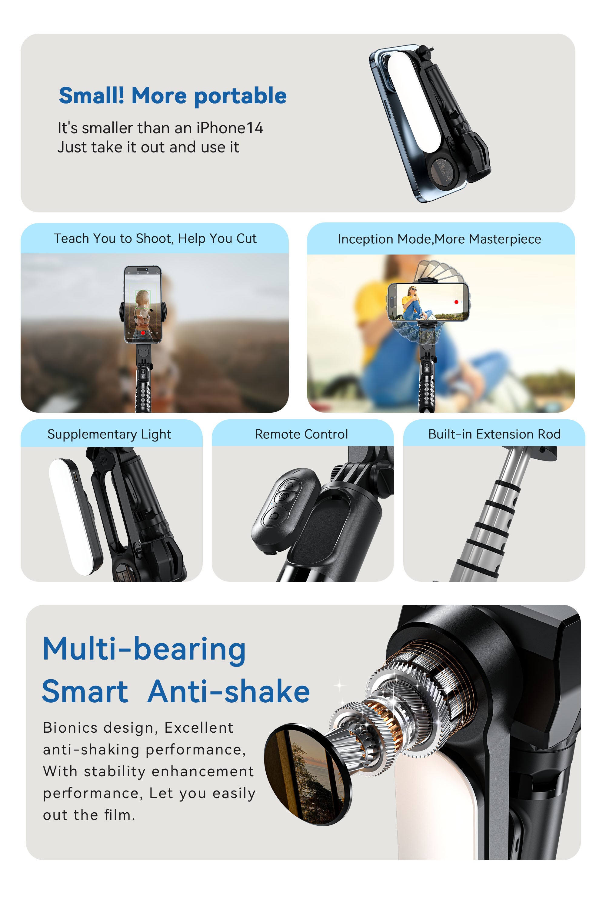 Essager Q09 Handheld Wireless Bluetooth Gimbal