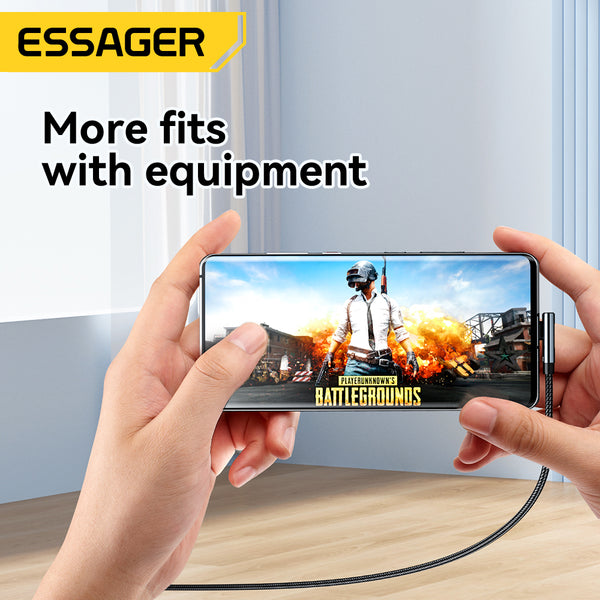 ESSAGER 240W USB-C to USB-C Right-Angle Digital Display Cable