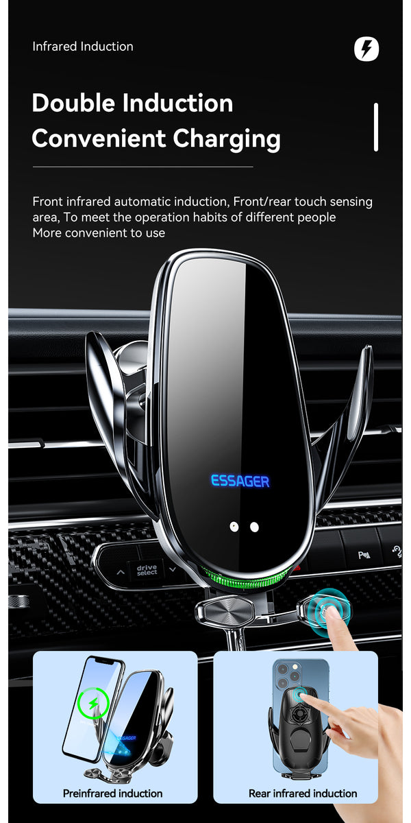 Essager LINGGAN 15W QI wireless car holder