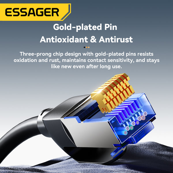 ESSAGER CAT8 Ethernet Cable – 40Gbps High-Speed LAN