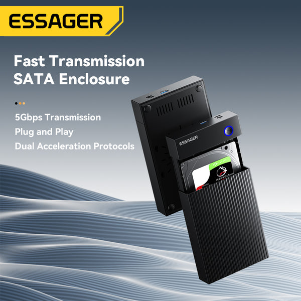 ESSAGER 3.5" SATA 3.0 External Hard Drive Enclosure