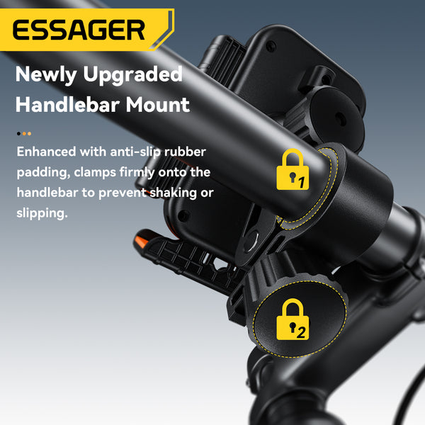 ESSAGER Rearview Mirror Bike Phone Holder