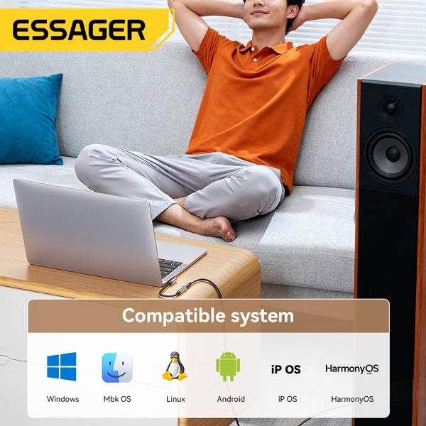 ESSAGER Zheyin Right-Angle Audio Adapter Cable