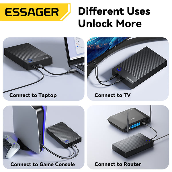 ESSAGER 3.5" SATA 3.0 External Hard Drive Enclosure