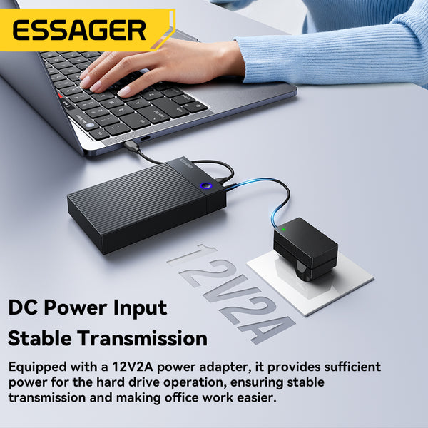 ESSAGER 3.5" SATA 3.0 External Hard Drive Enclosure
