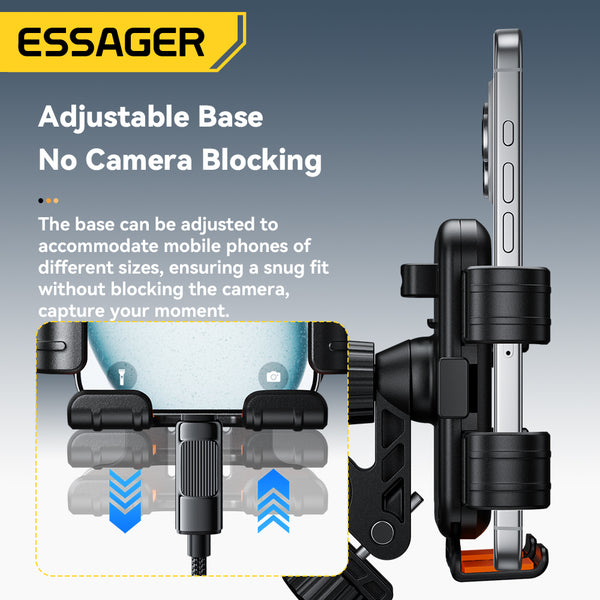 ESSAGER Rearview Mirror Bike Phone Holder