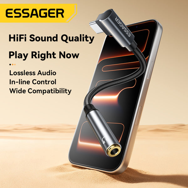 ESSAGER Zheyin Right-Angle Audio Adapter Cable