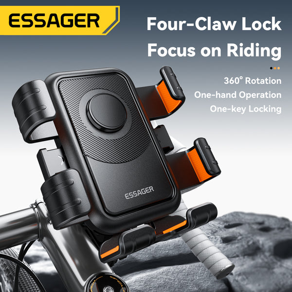 ESSAGER Rearview Mirror Bike Phone Holder
