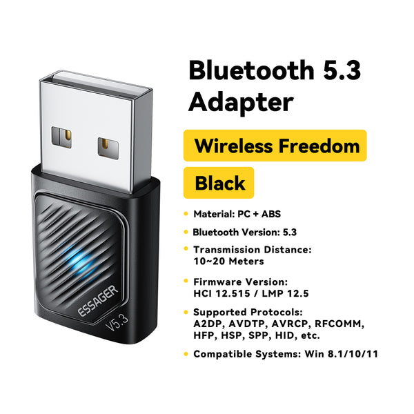ESSAGER Bluetooth 6.0 USB Adapter