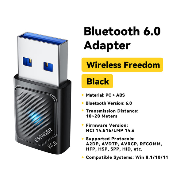 ESSAGER Bluetooth 6.0 USB Adapter
