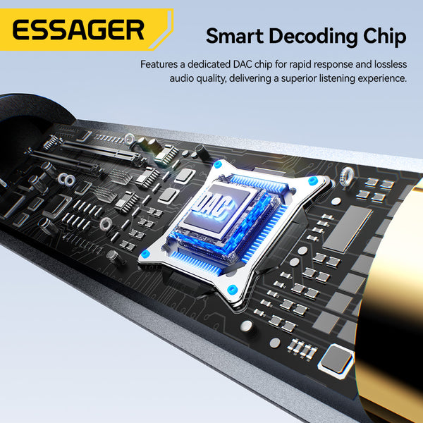 ESSAGER USB to 3.5mm Jack AUX Audio Adapter