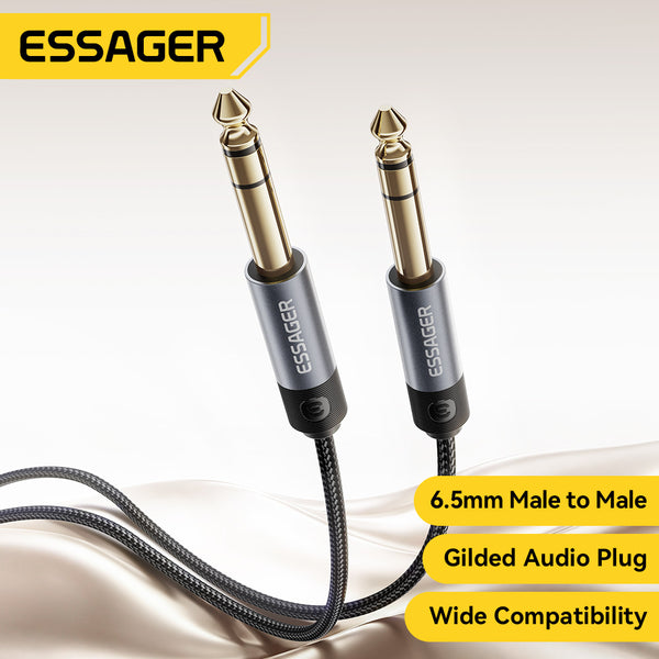 ESSAGER 6.5mm Male to 6.5mm Male Aux Jack Audio Cable
