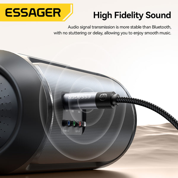 ESSAGER 6.5mm Male to 6.5mm Male Aux Jack Audio Cable