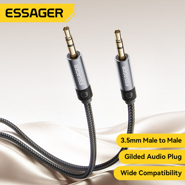 ESSAGER 3.5mm Male to 3.5mm Male Aux Jack Audio Cable