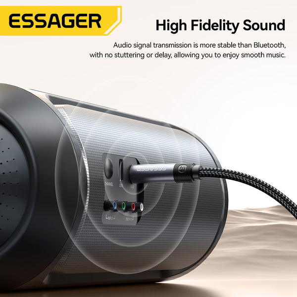 ESSAGER 3.5mm Male to 3.5mm Male Aux Jack Audio Cable