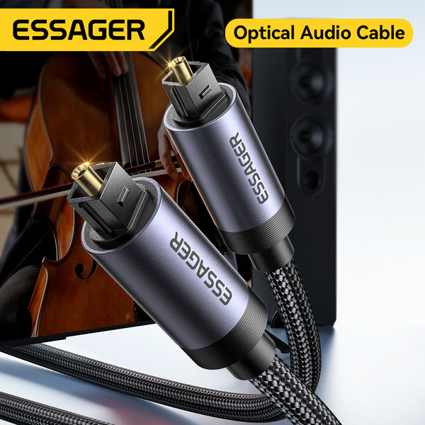 ESSAGER Fiber Optical Audio Cable - SPDIF Toslink to Toslink Connector