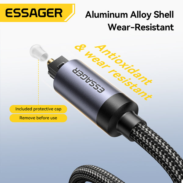 ESSAGER Fiber Optical Audio Cable - SPDIF Toslink to Toslink Connector