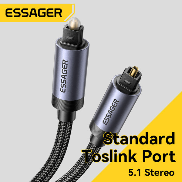 ESSAGER Fiber Optical Audio Cable - SPDIF Toslink to Toslink Connector
