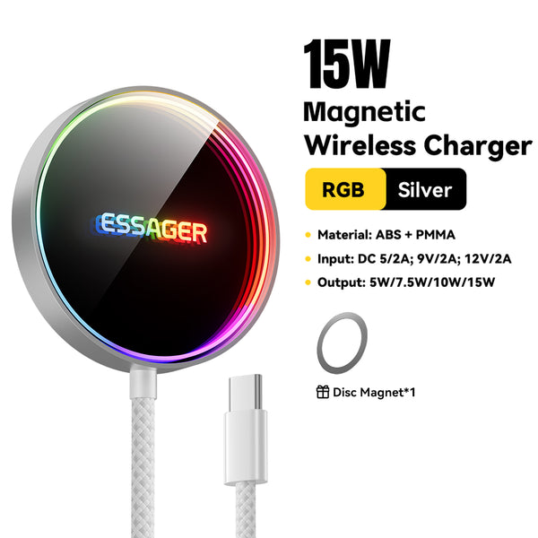 ESSAGER 15W Magnetic Fast Wireless Charger