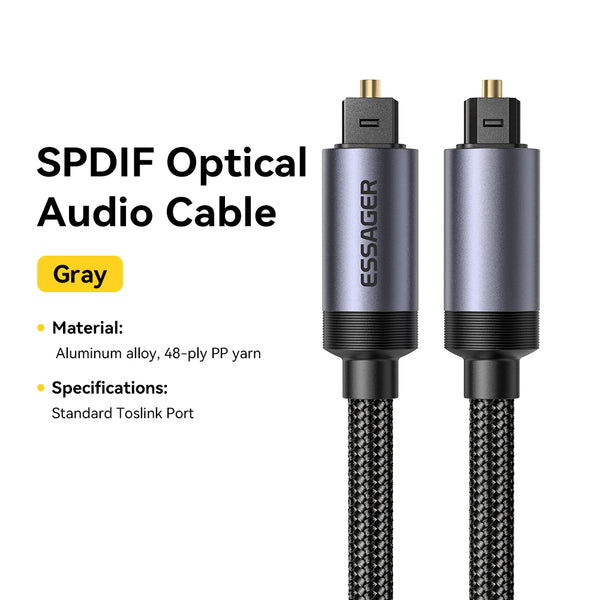 ESSAGER Fiber Optical Audio Cable - SPDIF Toslink to Toslink Connector