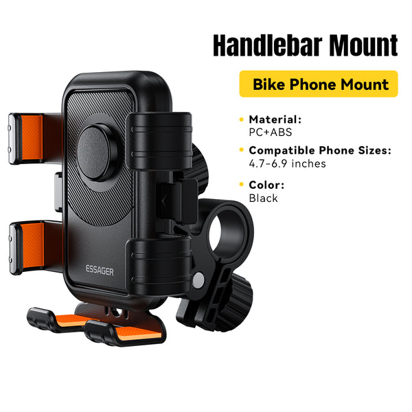 ESSAGER Rearview Mirror Bike Phone Holder