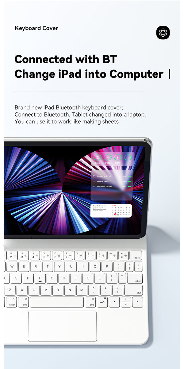 Essager Magic Keyboard Folio for iPad(11 inch,12.9 inch)