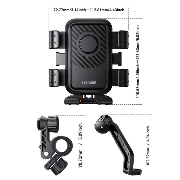 ESSAGER Rearview Mirror Bike Phone Holder